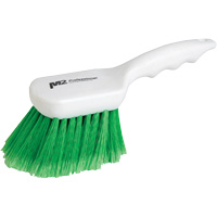 Brosse &agrave; recoins &agrave; manche court, 9" l, Soies Synth&eacute;tique, Vert NTL Industrial