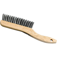 Shoe Handle Scratch Brush, Steel, 4 x 16 Wire Rows, 9-3/4" Long NTL Industrial