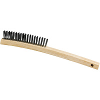 Scratch Brush, Steel, 3 x 19 Wire Rows, 13-3/4" Long NTL Industrial