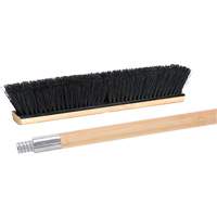 Balai-brosse avec manche &agrave; filetage m&eacute;tallique, 24", Moyen, Soies Tampico NTL Industrial