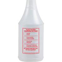 Bouteille &agrave; pulv&eacute;risateur ronde avec &eacute;tiquette SIMDUT, 24 oz NTL Industrial
