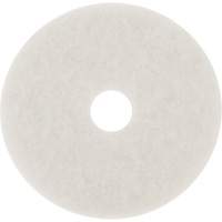 Tampon pour planchers, 10", Lustrage/Nettoyage/Polissage, Blanc NTL Industrial