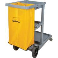 Janitor Cart, 44" x 20" x 38", Plastic, Grey JN515 | NTL Industrial