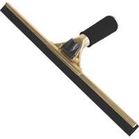 Handheld Window Squeegee, 14", Rubber, Brass Frame NTL Industrial