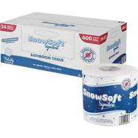 Papier hygiénique de première qualité Snow Soft<sup>MC</sup>, 2 Pli, 600 Feuilles/Rouleu, Longueur 145', Blanc JO164 | NTL Industrial