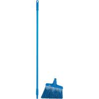 T&ecirc;te &agrave; balai en angle avec manche en m&eacute;tal, Crins Extra-ferme, 12", Polyester, Bleu NTL Industrial