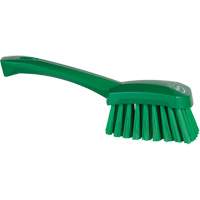 Brosse &agrave; r&eacute;curer avec manche court, Soies Doux, Longueur de 10-1/2", Vert NTL Industrial