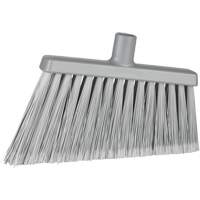 Angle Head Broom, Stiff/Split Bristles, 11-2/5", Polyester/Polypropylene/PVC/Synthetic, Grey JP827 | NTL Industrial