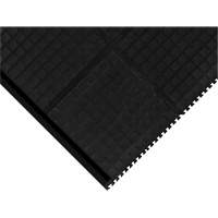 Hog Heaven&reg; Modular Tile 18"  - Corner, Corrugated, 3-1/3' x 3-1/3' x 3/4", Black, Nitrile NTL Industrial