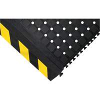 Hog Heaven&reg; Drainable Linkable Mat - Middle, Corrugated, 3' x 3-2/3' x 3/4", Black/Yellow, Nitrile NTL Industrial
