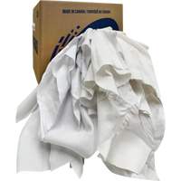 Recycled Wiping Rags, Cotton, White, 10 lbs. JQ182 | NTL Industrial