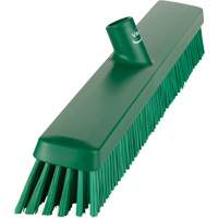 Heavy-Duty Push Broom, Fine/Stiff Bristles, 24", Green JQ212 | NTL Industrial