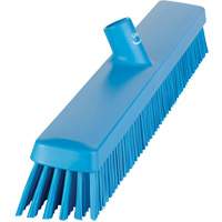 Heavy-Duty Push Broom, Fine/Stiff Bristles, 24", Blue NTL Industrial