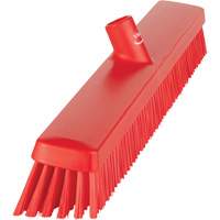 Heavy-Duty Push Broom, Fine/Stiff Bristles, 24", Red JQ214 | NTL Industrial