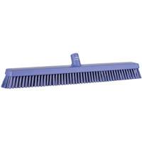 Heavy-Duty Push Broom, Fine/Stiff Bristles, 24", Purple JQ219 | NTL Industrial