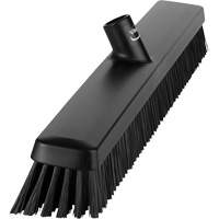 Heavy-Duty Push Broom, Fine/Stiff Bristles, 24", Black NTL Industrial