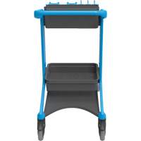 HyGo Mobile Cleaning Station, 30.7" x 20.9" x 40.6", Plastic/Stainless Steel, Blue JQ264 | NTL Industrial