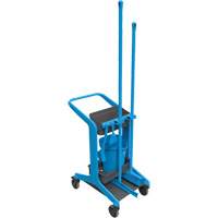 HyGo Mobile Cleaning Station, 30.7" x 20.9" x 40.6", Plastic/Stainless Steel, Blue JQ264 | NTL Industrial