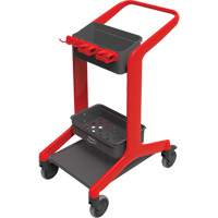 HyGo Mobile Cleaning Station, 30.7" x 20.9" x 40.6", Plastic/Stainless Steel, Red JQ265 | NTL Industrial