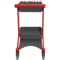 HyGo Mobile Cleaning Station, 30.7" x 20.9" x 40.6", Plastic/Stainless Steel, Red JQ265 | NTL Industrial