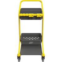 HyGo Mobile Cleaning Station, 30.7" x 20.9" x 40.6", Plastic/Stainless Steel, Yellow JQ267 | NTL Industrial