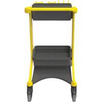 HyGo Mobile Cleaning Station, 30.7" x 20.9" x 40.6", Plastic/Stainless Steel, Yellow JQ267 | NTL Industrial