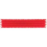 Push Broom Head, Fine/Stiff Bristles, 16-1/2", Polyester/Polypropylene, Red NTL Industrial