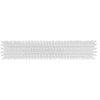 Push Broom Head, Fine/Stiff Bristles, 16-1/2", Polyester/Polypropylene, White NTL Industrial