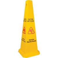 Wet Floor Safety Cone, Bilingual with Pictogram NTL Industrial