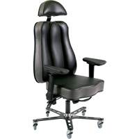Synergo II 24h Ergonomic Chair, Vinyl, Black/Grey, 350 lbs. Capacity NTL Industrial