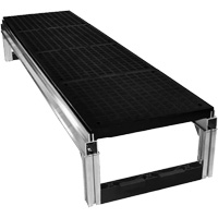 FOUNDATION Smooth Modular Aluminum Work Platform Kit, 18" W x 72" D, 400 lbs. Capacity, All-Welded NTL Industrial