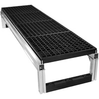 FOUNDATION Open Drainage Modular Aluminum Work Platform Kit, 18" W x 72" D, 400 lbs. Capacity, All-Welded NTL Industrial