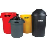Half-Round Garbage Bin with Lid, Polyethylene, 21 US gal. NTL Industrial