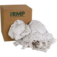 Recycled Rags, Cotton, White, 10 lbs. NTL Industrial