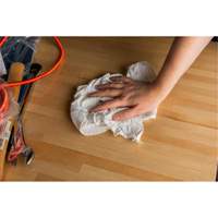 Recycled Rags, Cotton, White, 10 lbs. NTL Industrial