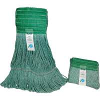 Wide-Band Mop Head, Antimicrobial/Floor Finishing/Specialty, Cotton/Rayon/Synthetic, Loop Style NTL Industrial