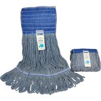 Wide-Band Mop Head, Antimicrobial/Floor Finishing/Specialty, Cotton/Rayon/Synthetic, Loop Style NTL Industrial