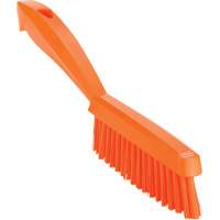 Narrow Hand Brush with Short Handle, Extra Stiff Bristles, 11-4/5" Long, Orange NTL Industrial