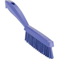 Narrow Hand Brush with Short Handle, Extra Stiff Bristles, 11-4/5" Long, Purple NTL Industrial