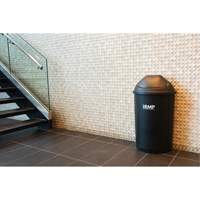 Half-Round Garbage Bin with Lid, Polyethylene, 21 US gal. NTL Industrial