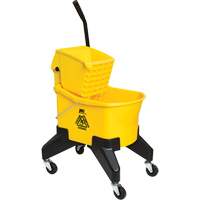 Seau & essoreuse pour vadrouille Grizzly, Pression vers le bas, 8 gal. US (32 pintes), Jaune NTL Industrial