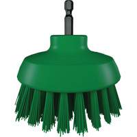HyDrive Round Drill Brush, Extra Stiff Bristles, 3-1/10" Long, Green NTL Industrial