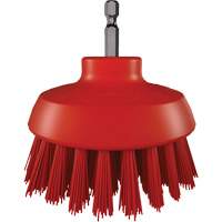 HyDrive Round Drill Brush, Extra Stiff Bristles, 3-1/10" Long, Red NTL Industrial