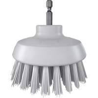 HyDrive Round Drill Brush, Extra Stiff Bristles, 3-1/10" Long, White NTL Industrial