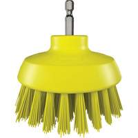 HyDrive Round Drill Brush, Extra Stiff Bristles, 3-1/10" Long, Yellow NTL Industrial