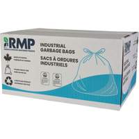 Sacs &agrave; d&eacute;chets de calibre industriel, Fort, 30" la x 38" lo, 0,9 mils, Bleu, Capacit&eacute; 88 L (20 gal.) NTL Industrial