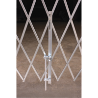 Galvanized Folding Security Gates, Fixed Single Folding, 4' L x 6' H Expanded NTL Industrial