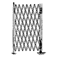 Galvanized Folding Security Gates, Fixed Single Folding, 4' L x 6' H Expanded NTL Industrial
