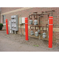 Polyethylene Bollard Covers, 6-5/8" Dia. x 52" L, Red NTL Industrial