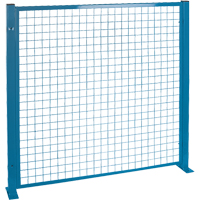 Perimeter Guards - Mesh Style, 4' H x 4' W, Blue NTL Industrial